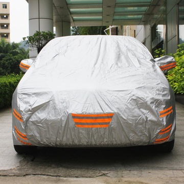 车德克dk-2300新款三厢个性反光设计安全防盗pvc车衣(银色)(3l)